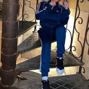 COPY - Blue Adidas Matching Track Outfit Set